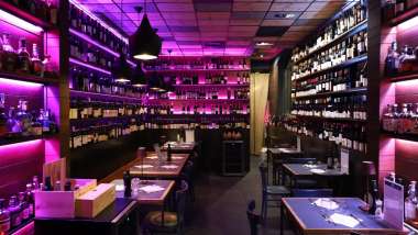 Interior of Ciz Cantina e Cucina, Milano, Italy.