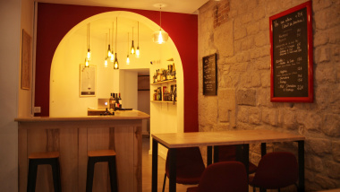 Au Tour du Vin, a wine bar in 9th arr, Paris, France.
