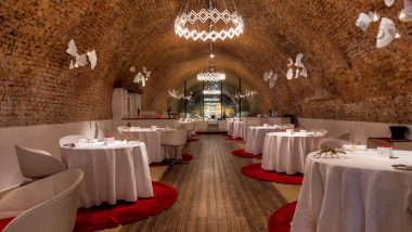 Interior of Restaurant Amador restaurant, Vienna, Austria.