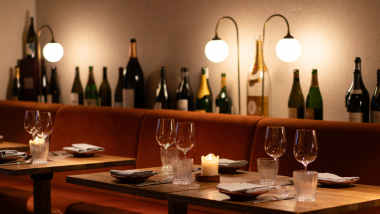 Bar du Champagne, a wine bar in Amsterdam, Netherlands.