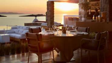Bill & Coo Gastronomy Project, a hotel, wine bar and restaurant in Mykonos, Greece.