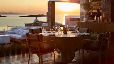 Bill & Coo Gastronomy Project, a hotel, wine bar and restaurant in Mykonos, Greece.