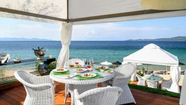 Avaton Luxury Hotel & Villas, a restaurant and hotel in Halkidiki, Greece.