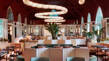The dining room of Claudine restaurant, Singapore.