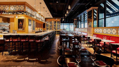 The Purple Pig Restaurant, a wine bar and restaurant in Chicago, USA.