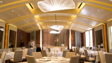 The Plumed Horse, a restaurant in Saratoga, USA.