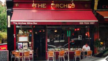 The Arches, a restaurant and wine bar in London, UK.