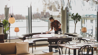 Interior of restaurant Tonka Strandgatan, Umeå, Sweden.