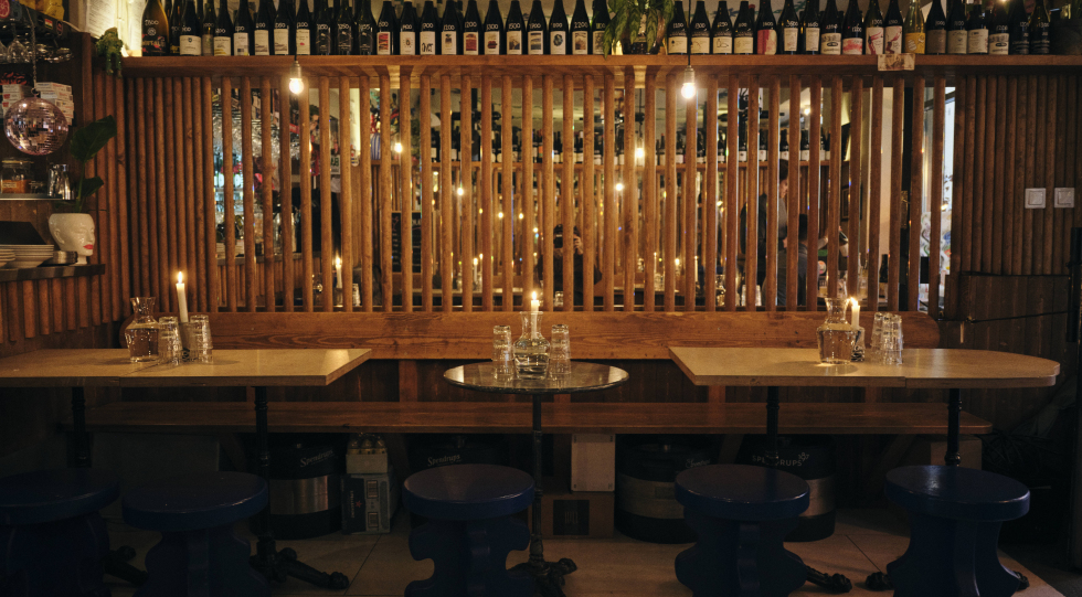 Interior of Alba Vinbar, Stockholm, Sweden.