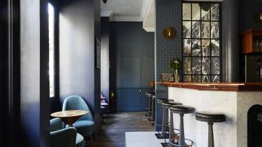 La Compagnie des Vins Surnaturels Centre St, a wine bar in New York City, USA.