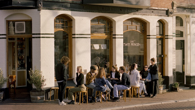 Cafe Twee Prinsen, a wine bar in Amsterdam, Netherlands.