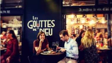 Les Gouttes de Dieu, a restaurant and wine bar in 9th arr, Paris, France.