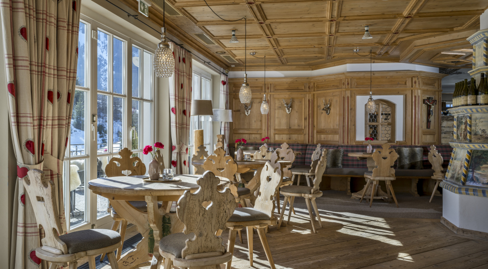 Interior of Hotel Sonnenhof Tirol, Grän, Austria.