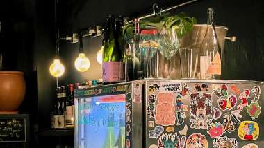 Interior of Vini wine bar, Buenos Aires, Argentina.