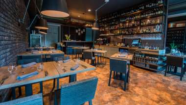 Dine, a wine bar and restaurant in Vilnius, Lithuania.