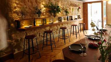 Freddy’s, a wine bar and restaurant in 6th arr, Paris, France.