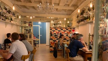 Enoteca Spontanea, a wine bar in Florence, Italy.