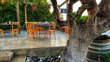 Alibertos, a wine bar and restaurant in Crete, Greece.