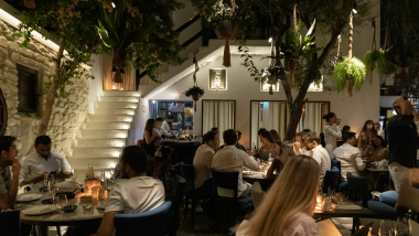 COYA, a restaurant in Mykonos, Greece.