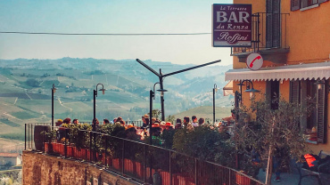 La Terazza di Renza, a wine bar in Castiglione Falletto, Italy.