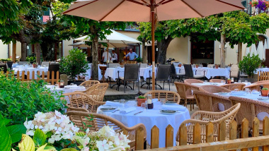 Aichinger, a hotel and restaurant in Nußdorf am Attersee, Austria.