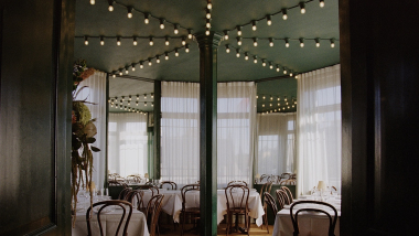 Interior of Restaurant Babylon, Copenhagen, Denmark.