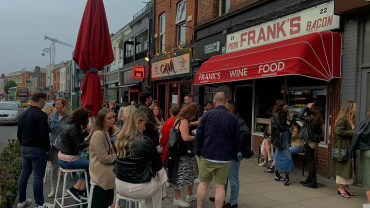 Frank’s, a wine bar in Dublin, Ireland.