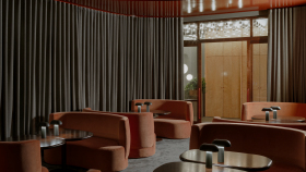 Interior of Barents Wine Collectors, restaurant in Riga, Latvia.