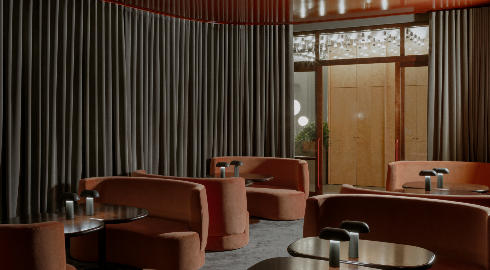 Interior of Barents Wine Collectors, restaurant in Riga, Latvia.
