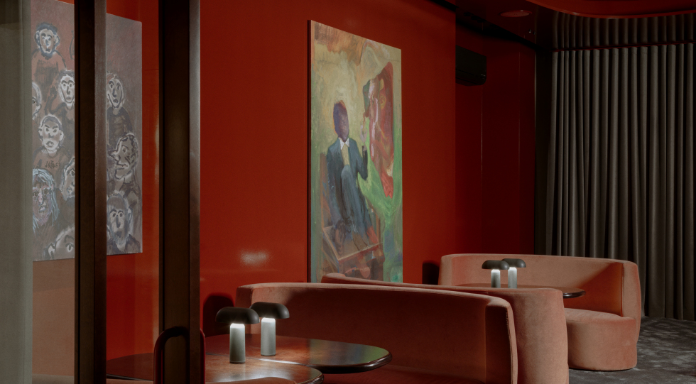 Interior of Barents Wine Collectors, restaurant in Riga, Latvia.