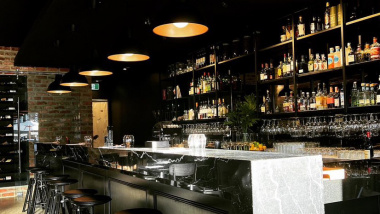 Interior and bar top at Fú Cocktail & Wine Bar in Adelaide, South Australia.