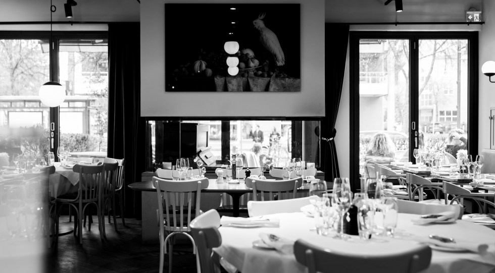 Interior of Brasserie Greta, Stockholm, Sweden.