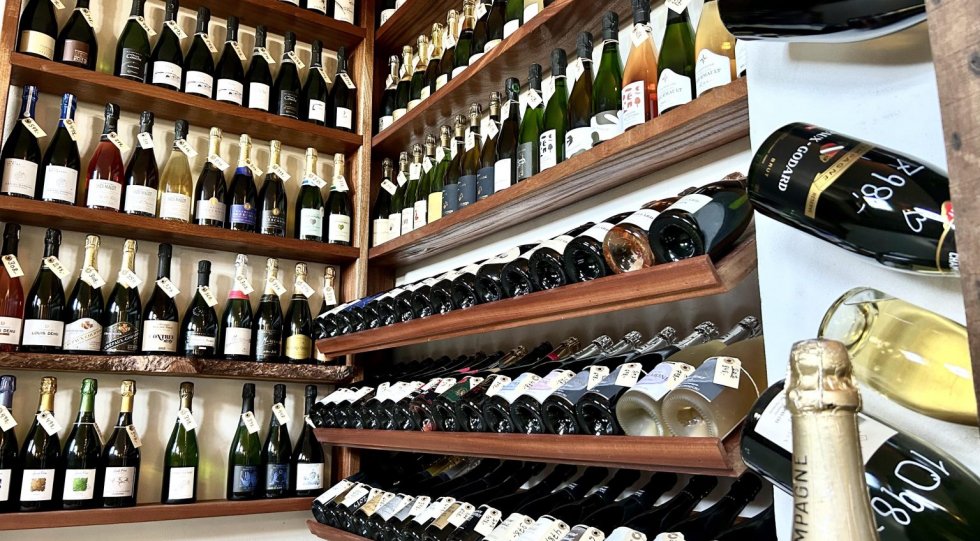 The cellar at Champagnekælderen wine bar, Copenhagen, Denmark.