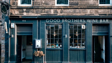 Good Brothers, a wine bar in Edinburgh, UK.