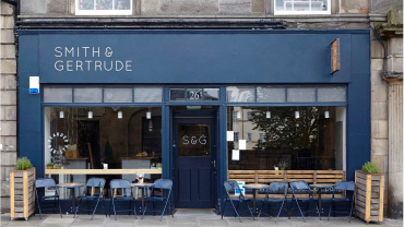 Smith and Gertrude, a wine bar in Edinburgh, UK.