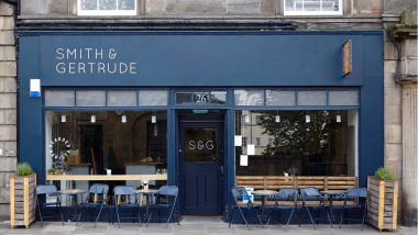 Smith and Gertrude, a wine bar in Edinburgh, UK.