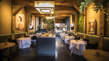 Interior of Ratatouille Food and Wine, Haarlem, the Netherlands.