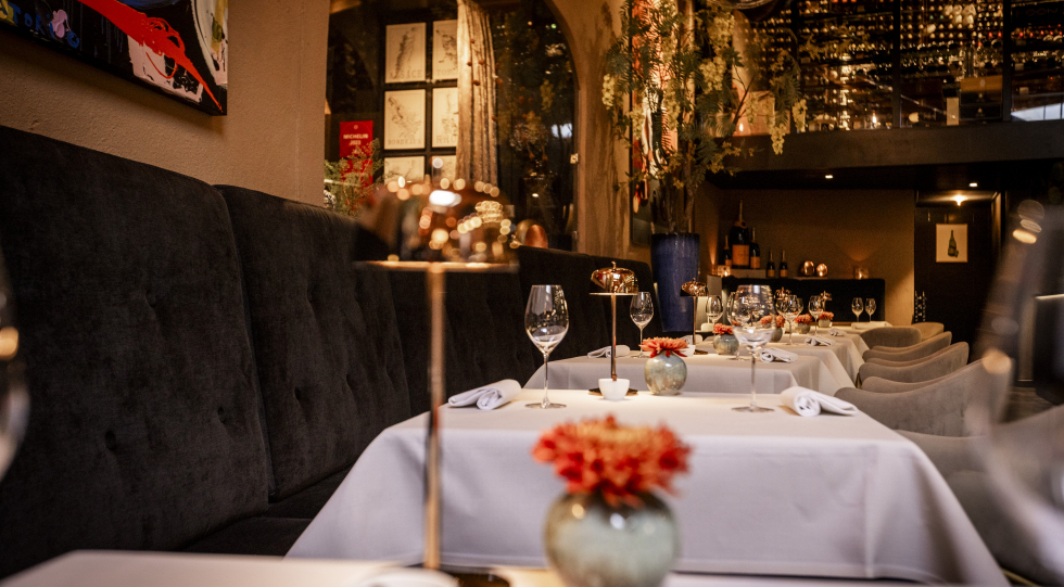 Interior of Ratatouille Food and Wine, Haarlem, the Netherlands.