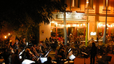 Strandbad Mitte, a restaurant and wine bar in Berlin, Germany.