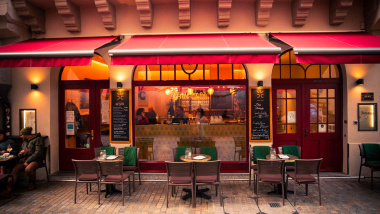 Chin Chin Bar, a hotel and wine bar in Regensburg, Germany.