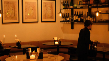 Interior of restaurant Madonna, Oslo, Norway.