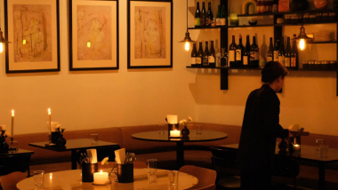 Interior of restaurant Madonna, Oslo, Norway.