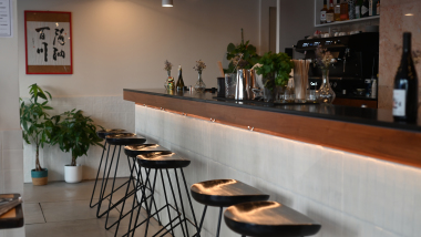 Jiuba Laurier, a wine bar in Paris, France.