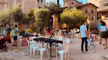 La Mescita natural wine bar, Rome, Italy.
