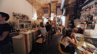 Il Sorpasso restaurant and wine bar, Rome, Italy.
