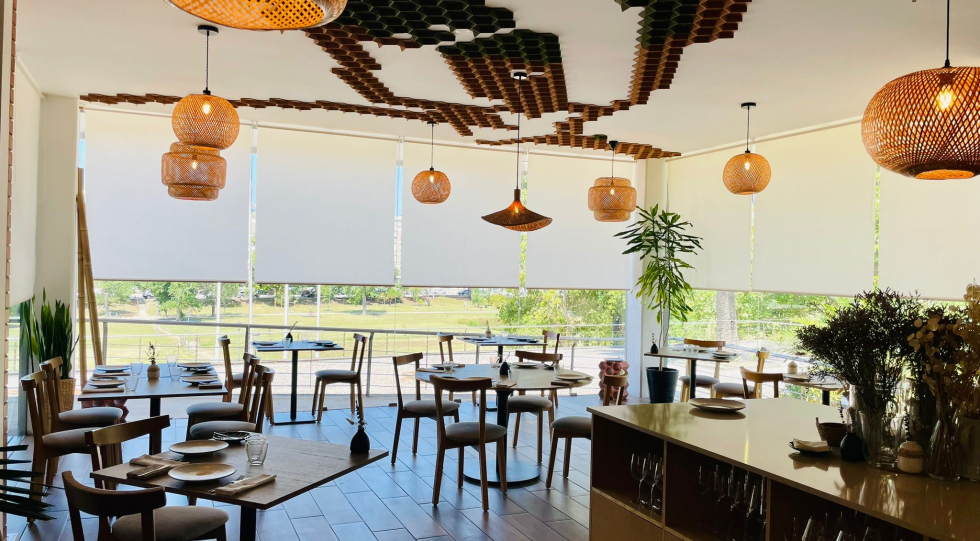 Interior of restaurant Olaias, Figueira da Foz, Portugal.