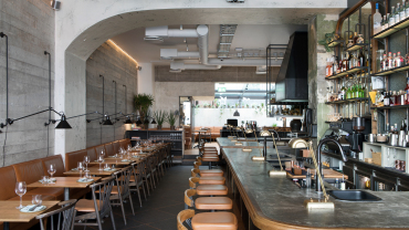 Interior of Sumac Grill and Drinks, restaurant in Reykjavik, Iceland.