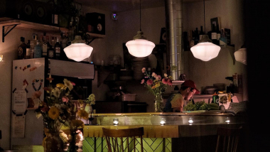 Theia, a restaurant and wine bar in Picton, Canada.
