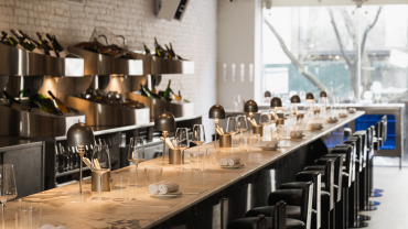 Interior of Penny restaurant, New York City, USA.