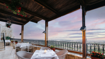 Terrace at De Mondion, Malta.